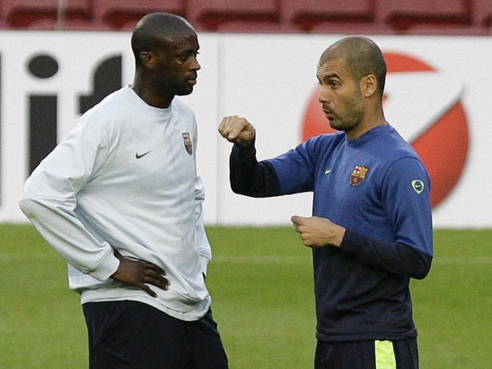 Yaya Toure (l.) und Pep Guardiola