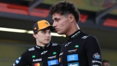 Oscar Piastri (l.) und Lando Norris kämpfen am Sonntag um den WM-Titel.