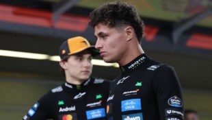 Oscar Piastri (l.) und Lando Norris kämpfen am Sonntag um den WM-Titel.