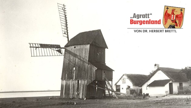 Die Windmühle von St. Andrä vor 1941.