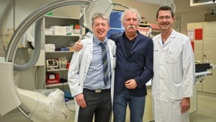 Helmut Pürerfellner (li.), Ferdinand Hirscher und Dr. Martin Martinek, der Leiter der Abteilung ...