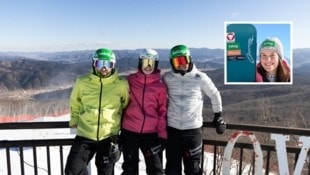 Minus 15 Grad, viel Kunstschnee – Alex &amp; Sabine Payer, Fabian Obmann (gr. Bild/v. li.) und ...