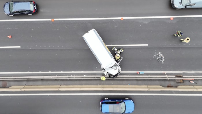 Die Unfallstelle aus der Vogelperspektive.