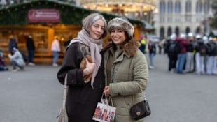 Helen W. (24) und Alejandra G. (31) wünschen sich, dass weniger im Sozialbereich eingespart ...