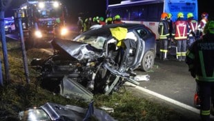 In diesem Auto wurde der 70-Jährige eingeklemmt.