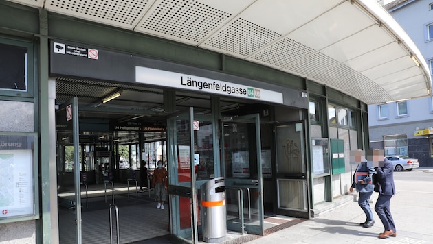 Ein Mann ist am späten Dienstagvormittag in der U-Bahnstation Längenfeldgasse in Wien-Meidling ...
