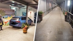 Diesen schmalen Fußgängerweg fuhr ein Pensionist mit seinem Pkw in Heidenreichstein ...