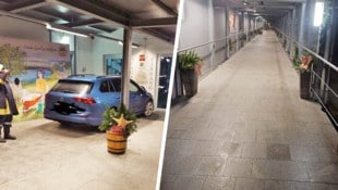 Diesen schmalen Fußgängerweg fuhr ein Pensionist mit seinem Pkw in Heidenreichstein ...