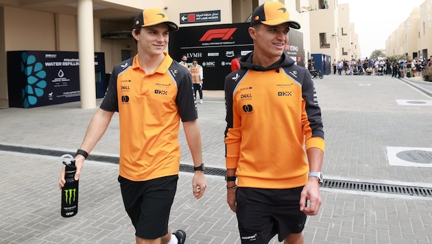 Oscar Piastri (li.) und Lando Norris kämpfen um den Formel-1-Titel.