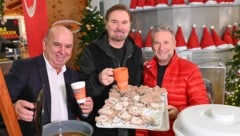 Heinz Achatz, Nik P. und Gottfried Würcher freuen sich auf Ihren Besuch