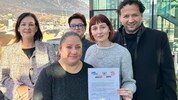 GR Andrea Haselwanter-Schneider (Fritz), DNI-Klubchefin Birgit Winkel, FP-Klubchefin Andrea ...