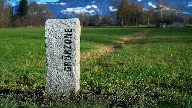 Sollte je eine Straße durchs Ried gebaut werden, könnte sich der Grenzstein noch zu einem ...