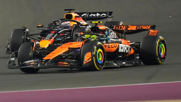 Max Verstappen und Lando Norris sind sich im Training in die Quere gekommen.