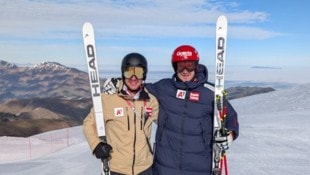 Eichberger (re.) und Servicemann Sagmeister.