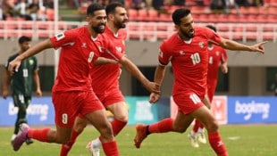 Was ist für Jordanien-Star Mousa Al Tamari (ganz rechts) und seine Mannen bei der WM drinnen?