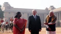 Indiens Präsidentin Murmu und Premier Modi empfingen den russischen Kriegsherrn Putin betont ...