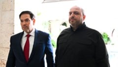 Von links: US-Außenminister Marco Rubio und der ehemalige ukrainische Außenminister Rustem ...