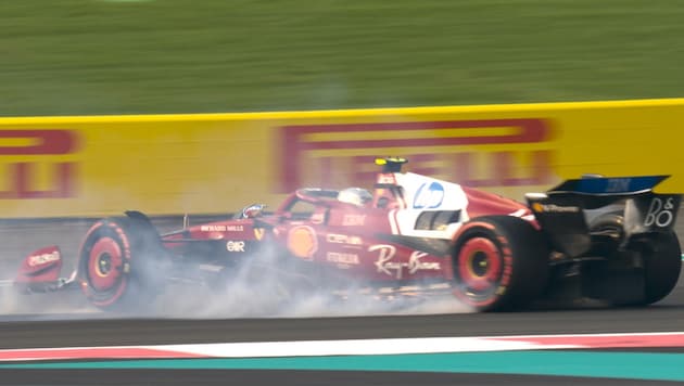 Lewis Hamilton fliegt in Abu Dhabi ab.
