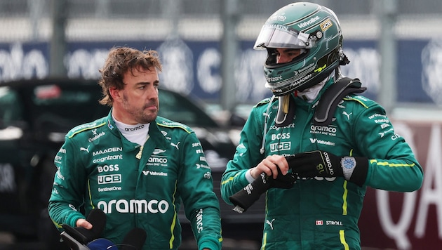 Fernando Alonso (links) und Lance Stroll kassieren am letzten Wochenende der Saison noch eine ...