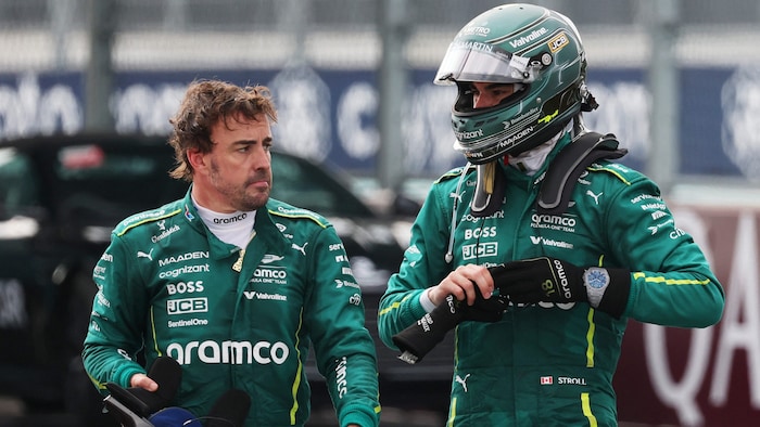 Fernando Alonso (l.) und Lance Stroll (r.)