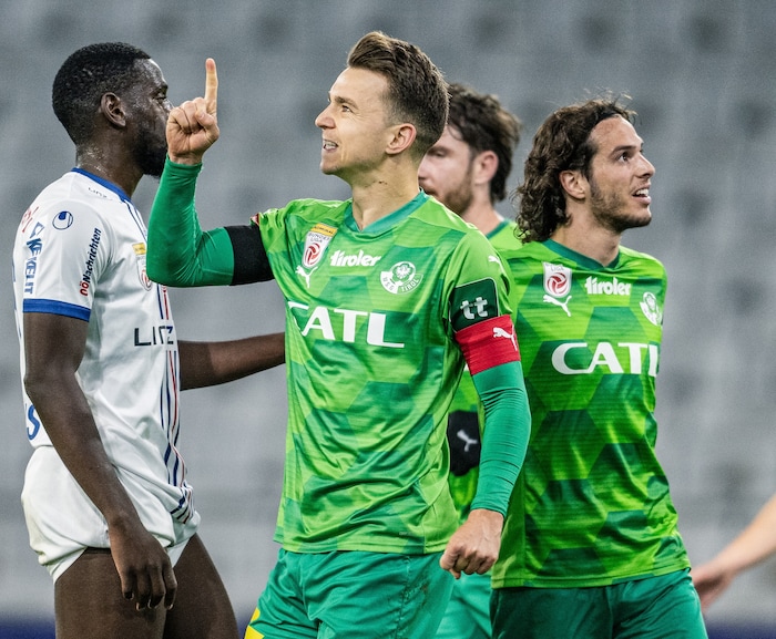 Valentino Müller führt die WSG Tirol seit zwei Jahren als Kapitän an.