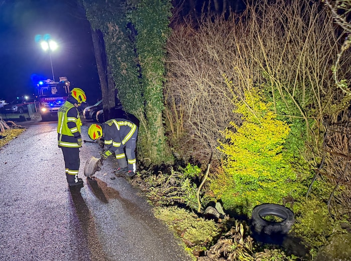 Teile lagen in einem Wald und Bach