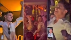 Lando Norris lief auch beim Partymachen zur Höchstform auf.