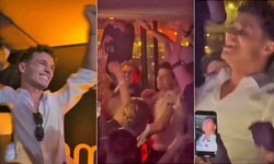 Lando Norris lief auch beim Partymachen zur Höchstform auf.