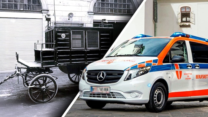 Von der Kutsche zum Hightech-Notarztwagen. Das Rettungswesen in Wien machte eine erstaunliche ...