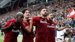 Amadou Haidara, Takumi Minamino, Munas Dabbur und Andreas Ulmer (von links).