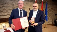 HNO-Arzt Andreas Dietz mit Burgenlands Landeshauptmann Hans Peter Doskozil