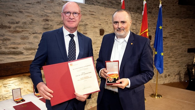 HNO-Arzt Andreas Dietz mit Burgenlands Landeshauptmann Hans Peter Doskozil