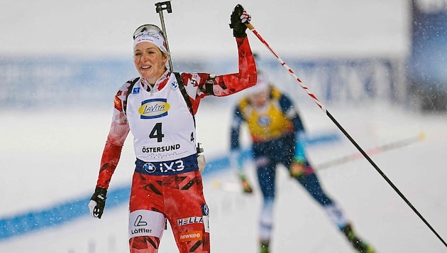 Lisa Hauser gewann die Verfolgung in Östersund (Sd).