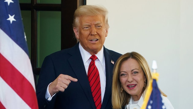 US-Präsident Donald Trump mit Italiens Regierungschefin Giorgia Meloni