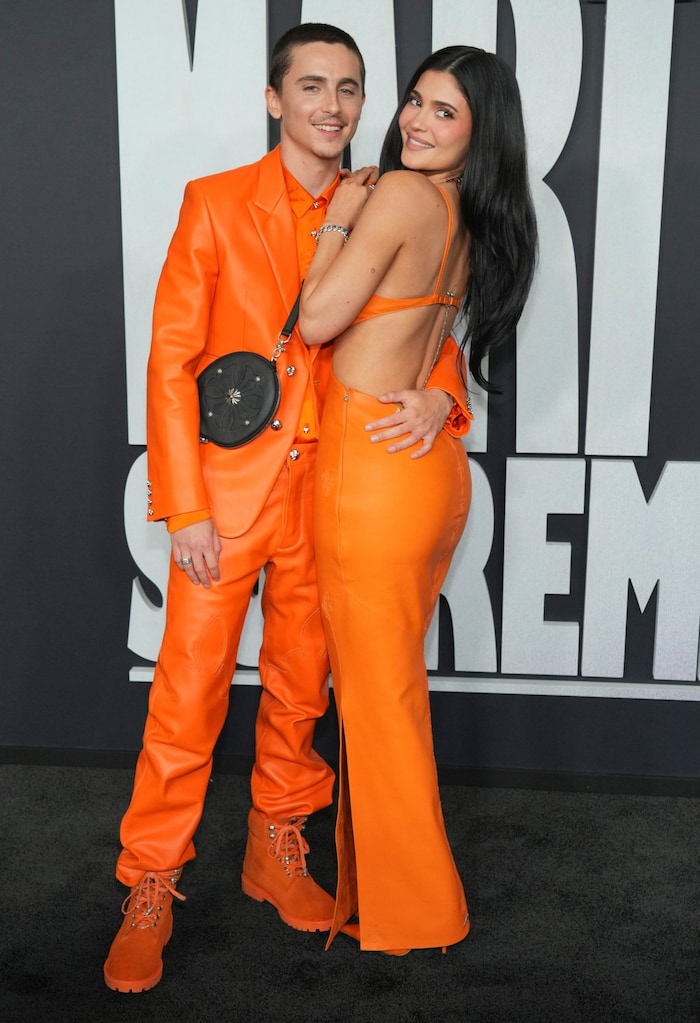 Timothée Chalamet und Kylie Jenner bei der Premiere von „Marty Supreme“ im Samuel Goldwyn ...
