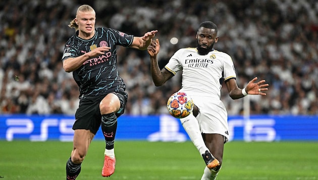 Erling Haaland (l.) und Co gastieren in Madrid.