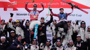 Vincent Kriechmayr gewann in Beaver Creek den Super-G. Raphael Haaser (re.) belegte Platz drei. ...