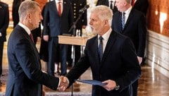 Präsident Petr Pavel bei der Vereidigung von Andrej Babiš auf der Prager Burg