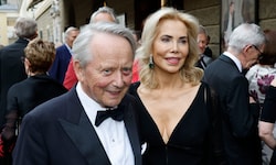 Wolfgang Porsche mit seiner frisch angetrauten Gattin Gabriele Prinzessin zu Leiningen 