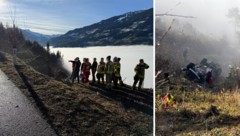 Der Wagen des 35-Jährigen stürzte über einen steilen Hang. 