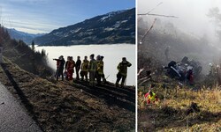 Der Wagen des 35-Jährigen stürzte über einen steilen Hang. 