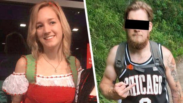 So lebenslustig: Jenni im Dirndl. Der Mordverdächtige zeigt, was er vom Rechtsstaat hält.