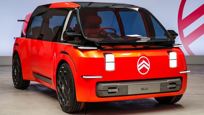 Das relativ neue Citroen-Logo passt besonders gut zum ELO – als Überraschungsei.