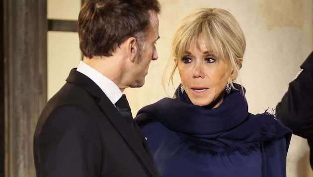 Brigitte Macron mit ihrem Präsidentengatten Emmanuel Macron