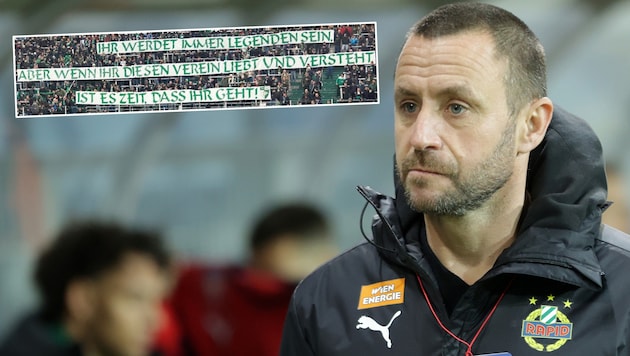 Die Fans von Grün-Weiß protestierten zuletzt mit Spruchbändern gegen die Verantwortlichen von ...