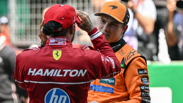 Ralf Schumacher könnte sich Oscar Piastri (r.) im Ferrari-Cockpit vorstellen.