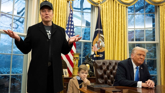 Elon Musk im Oval Office bei US-Präsident Donald Trump