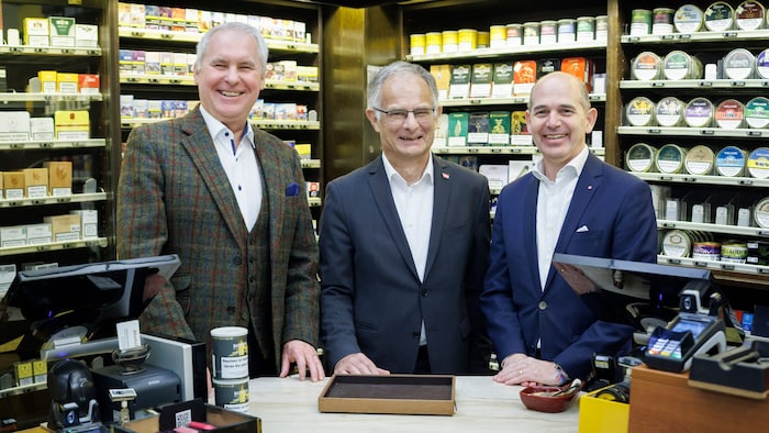 Despite higher state revenues, not only Finance Minister Markus Marterbauer (center) is pleased. ...