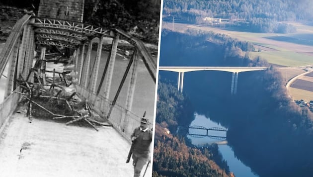 Die Lippitzbachbrücke: im Ersten Weltkrieg und das heutige Bauwerk