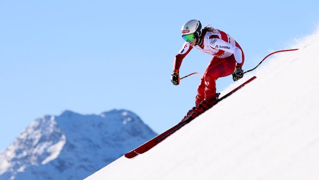 Mirjam Puchner war Österreichs Schnellste beim ersten Abtasten in St. Moritz.